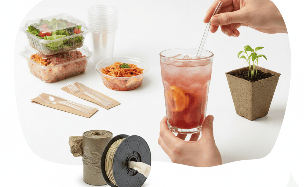 Wide range of PLA product applications from straws to packaging